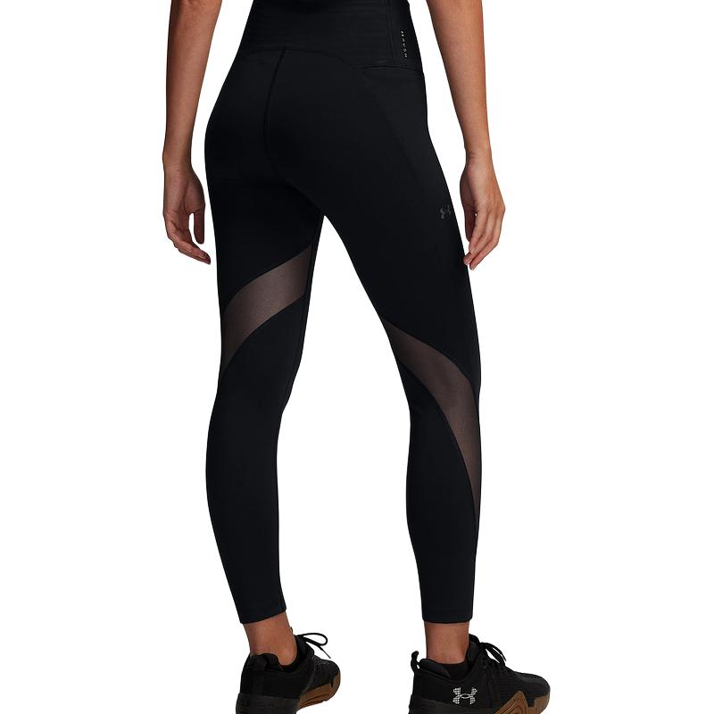 Under Armour Mid Rise Casual Breathable Fitted Sports Pants Women Bottoms Black 1389871-001