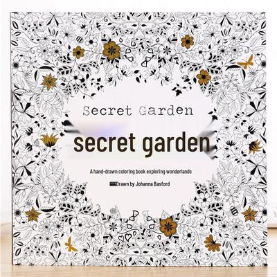 Secret Garden Coloring Book for Adults: Stress Relief with Hand-Drawn Designs for Children and Students