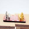 1 Set Scene Decoration 1:12 Dollhouse Miniature Simulation Magnetic Mini Chess Board Game Red Table Model For Doll Accessories