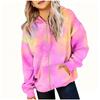 Kids Hooded Zip-Up Jacket with Gradient Print Long Sleeve Sweatshirt for Boys and Girls