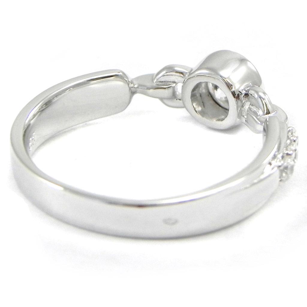 Hvit 'Scarlett' sølvring