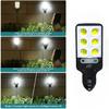 LED Solar Wall Lights with Motion Sensor 3 Modes USB Rechargeable Street Lamp Outdoor Security Lighting for Garden 108COB Garage