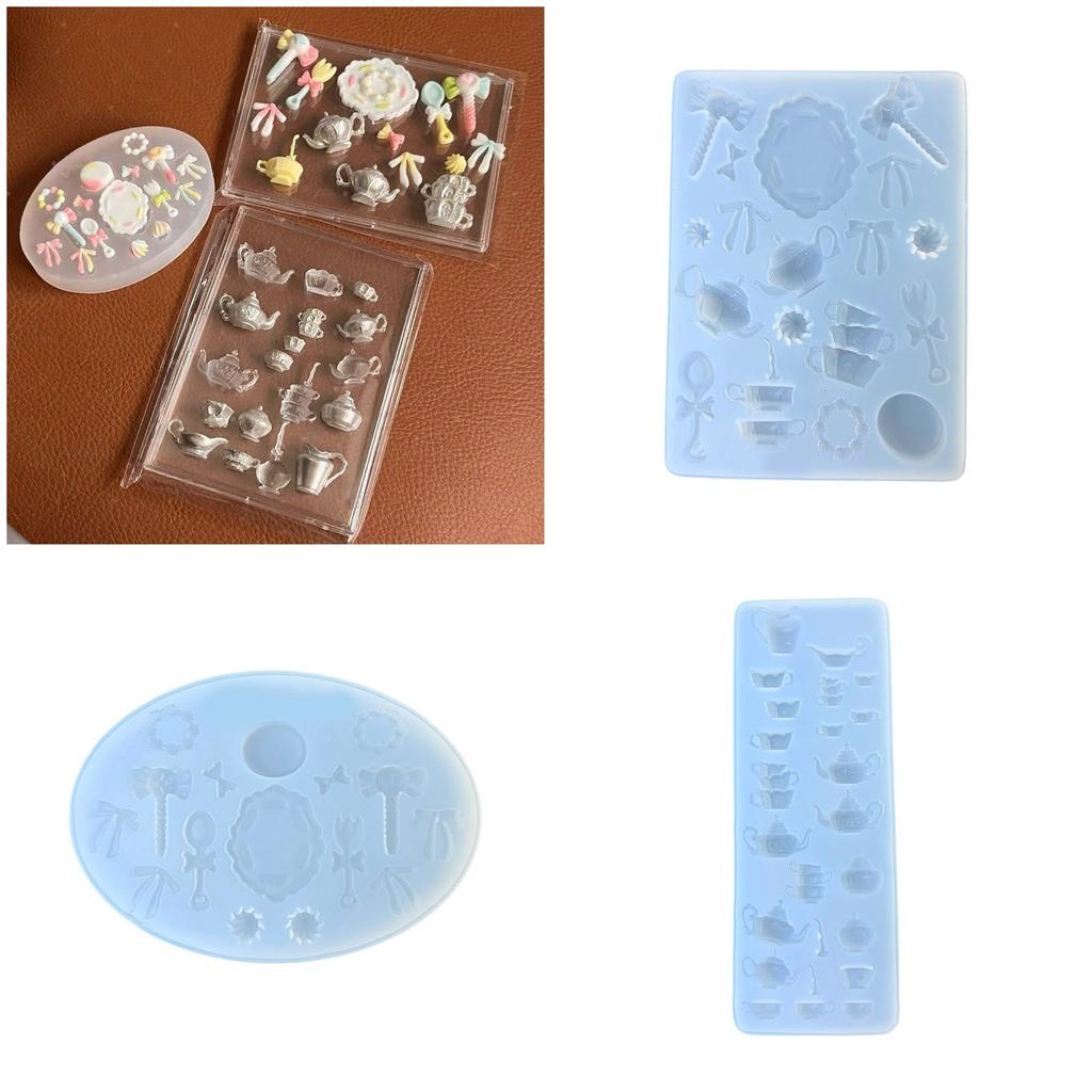 Premium Food Grade Silicone Resin Molds For Afternoon Tea Theme Miniature Crafts And DIY Decorations