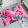 Crystal Velvet Flamingo Printed Area Rug for Bedroom And Living Room Home Decoration, Non-Slip Mat for Bedside.