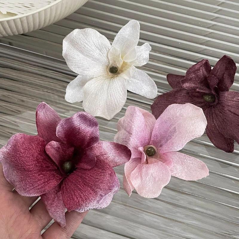 New Simulated Phalaenopsis Flower Hair Clip for Women French Elegant Barrettes Hairpin Girls Headwear Hair Accessories