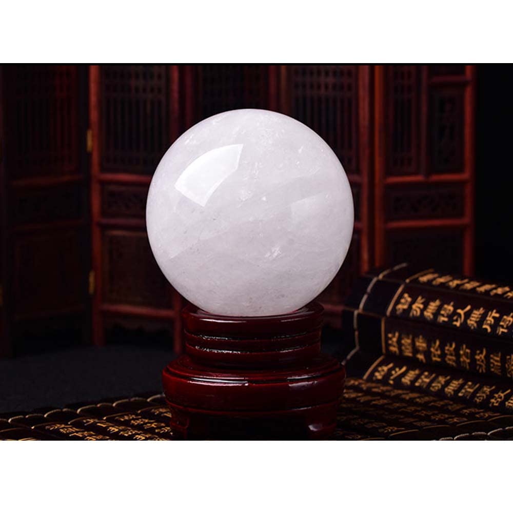 Natural Crystal Ball, Clear Quartz, Natural Stone, Feng Shui Ornament, Decorative Stone for Entrance, April Birthstone, Feng Shui Item, Lucky Charm, P