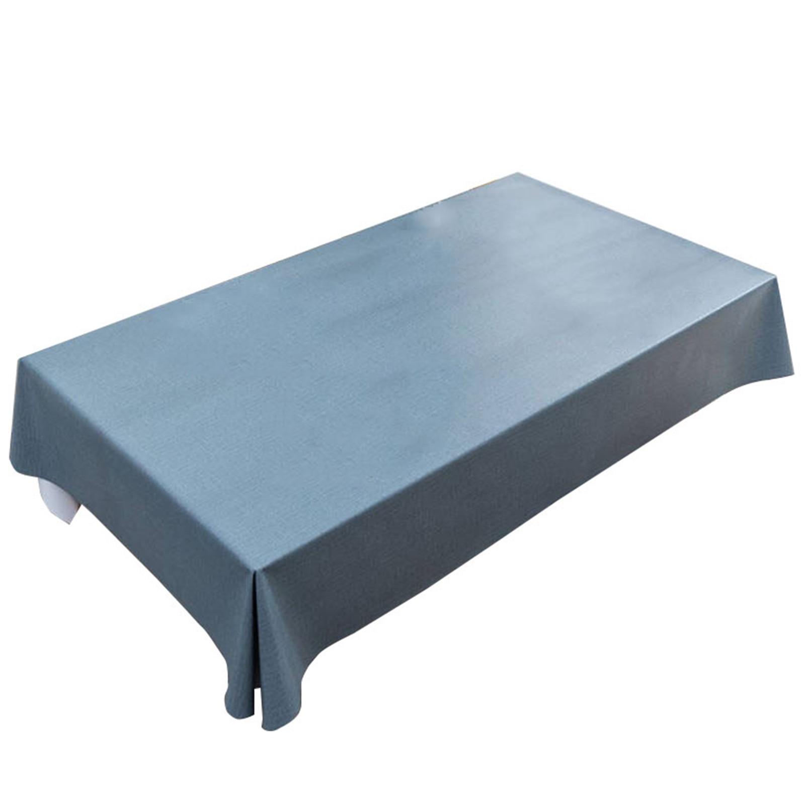 

Waterproof And Oil-proof Tablecloth, No-wash And Heat-resistant, Solid Color Rectangular Desk, Coffee Table, Tablecloth, Pvc Table Mat. One Size синий