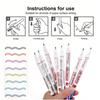 8pcs Shimmer Markers Outline Pens- Self Outline Metallic Markers,Double Line Pen for Art Drawing Greeting Cards Gifts