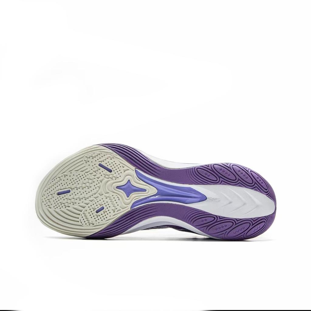 Li Ning Sonic 13 Cushioning Slip Resistant Abrasion Resistant Low Top Basketball Shoes Men's Purple Pink ABAV025-6