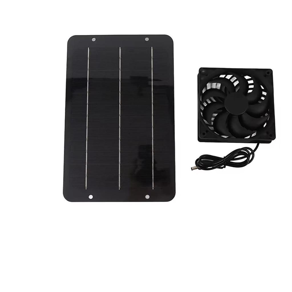 10W Solar Panel with Dual Fan Heatsink for Pet Room Cooling