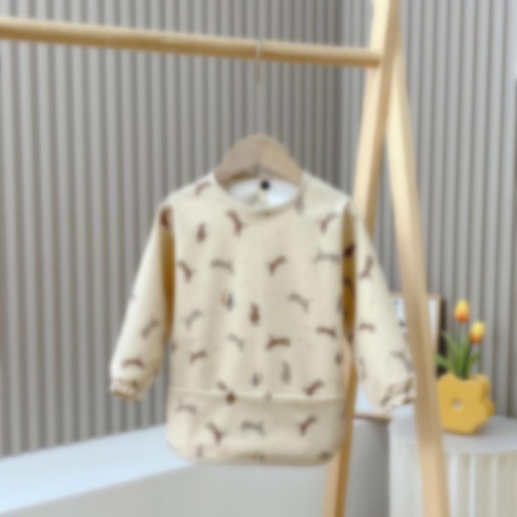 Reversible Waterproof Baby Smock & Bib - Denmark Painting Apron & Food Catcher Coverall