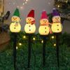 4/1pcs LED Christmas Snowman Solar Lights Cute Snowmans Outdoor Waterproof Light Garden Lawn Fence Lamps Holiday Party Decor