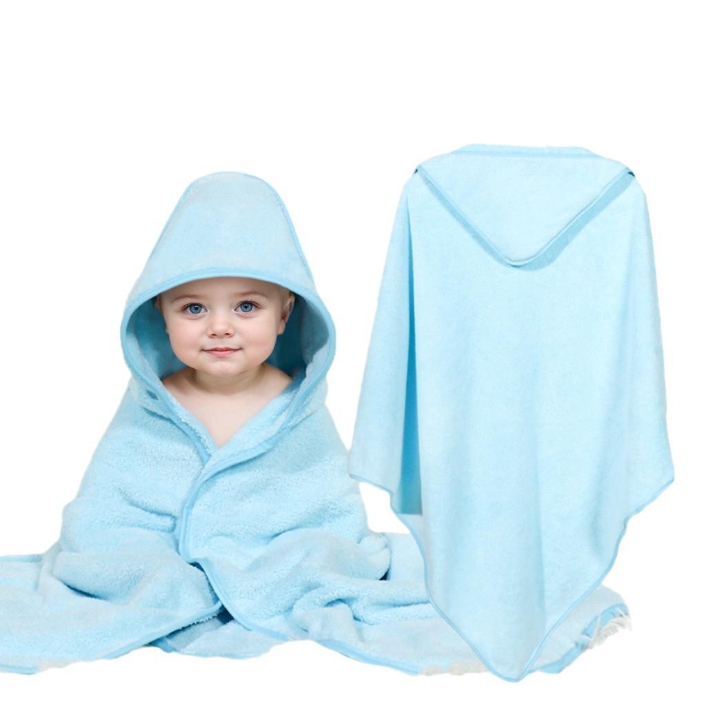 Cartoon Hooded Baby Swaddle & Bath Towel - Coral Fleece, Absorbent, Embroidered, Newborn To Toddler