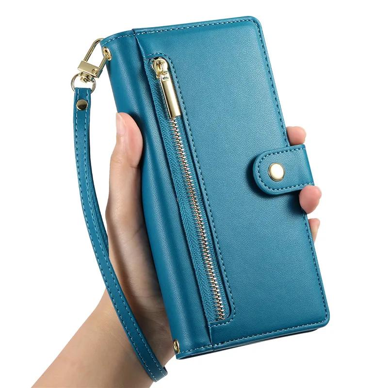 Crossbody Card Leather Wallet Case for Google Pixel 10 9 Pro XL 10A 9 9A 8A 8 7A 7 Pixel9 Pixel10 Lanyard Purse Phone Cover