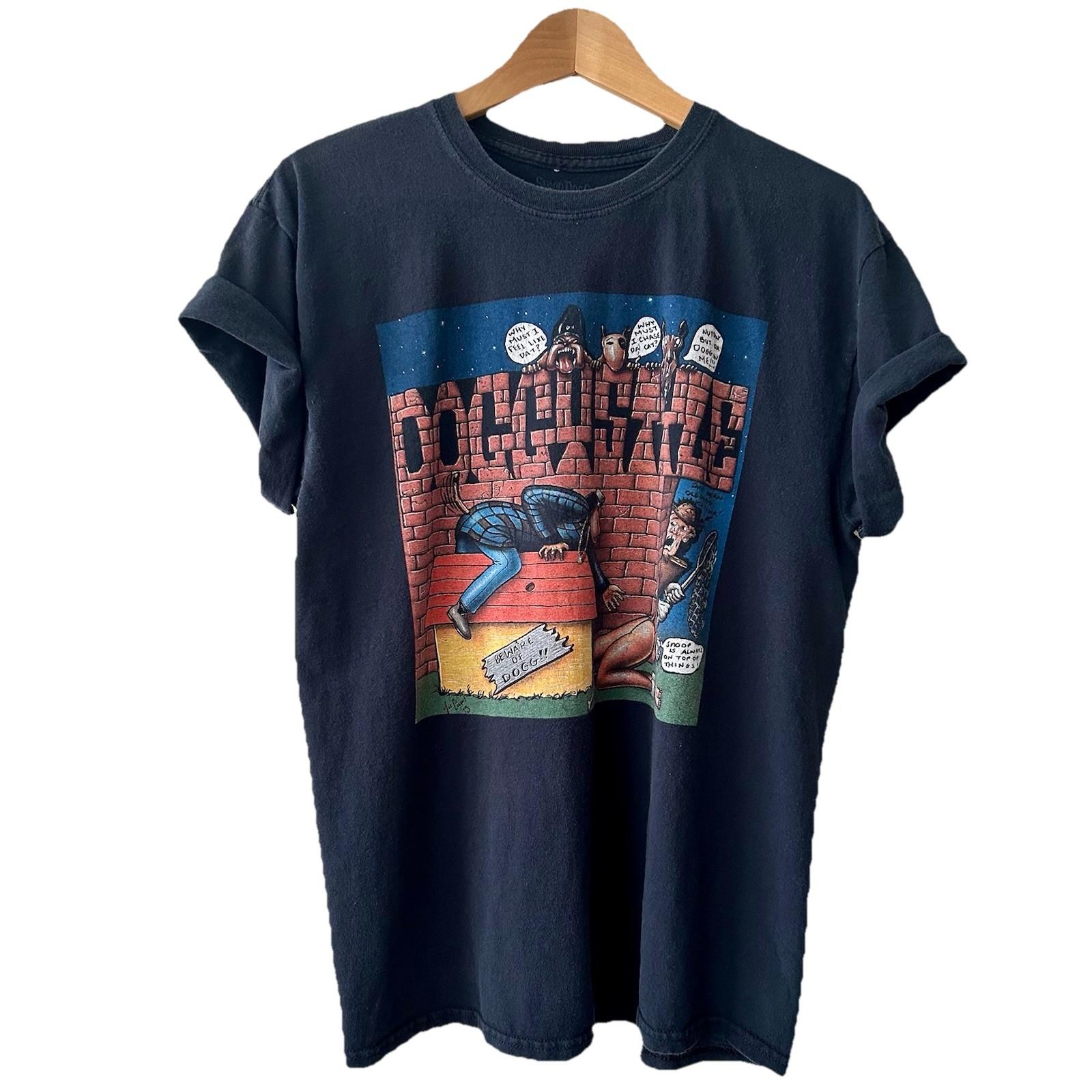Snoop Dogg Doggy Style T-shirt 100% Cotton Black Mens Unisex Fit Size L M