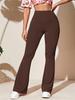 European & American Women's Casual Knitted Flared High Waist Yoga Pants