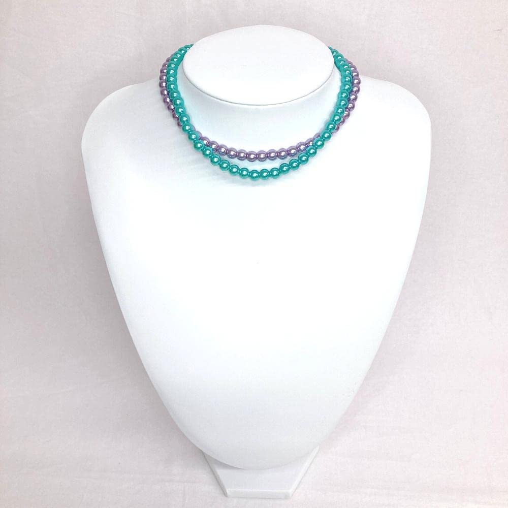 Meteor APAC minacute Color Pearl Choker Set (Purple & Green) 2-Piece Set Q1615