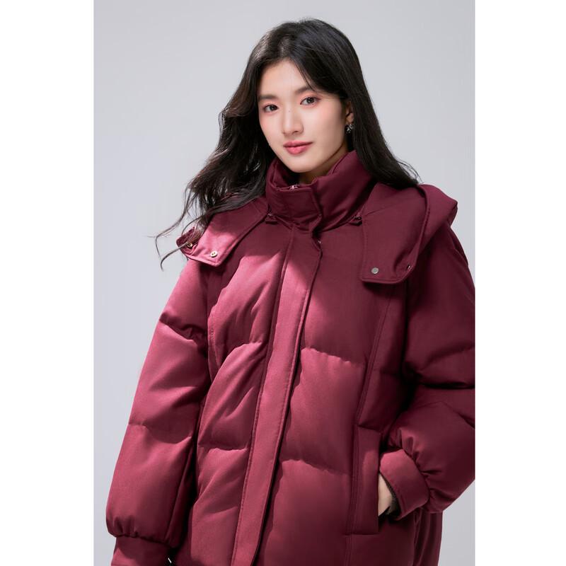 Qiushui Yiren Women's Hooded Duck Down Winter Coat