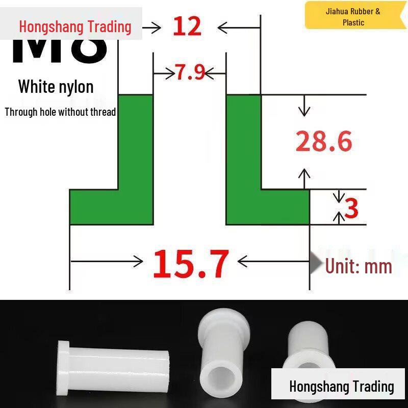 Step T-Shaped Nylon Insulating Bushing Washer, M3-M35 Thread Protection Spacer