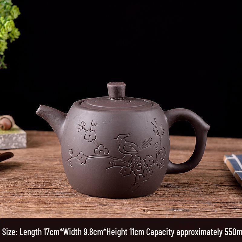 Large Capacity Handmade Yixing Zisha Teapot with Ceramic Teacup Set