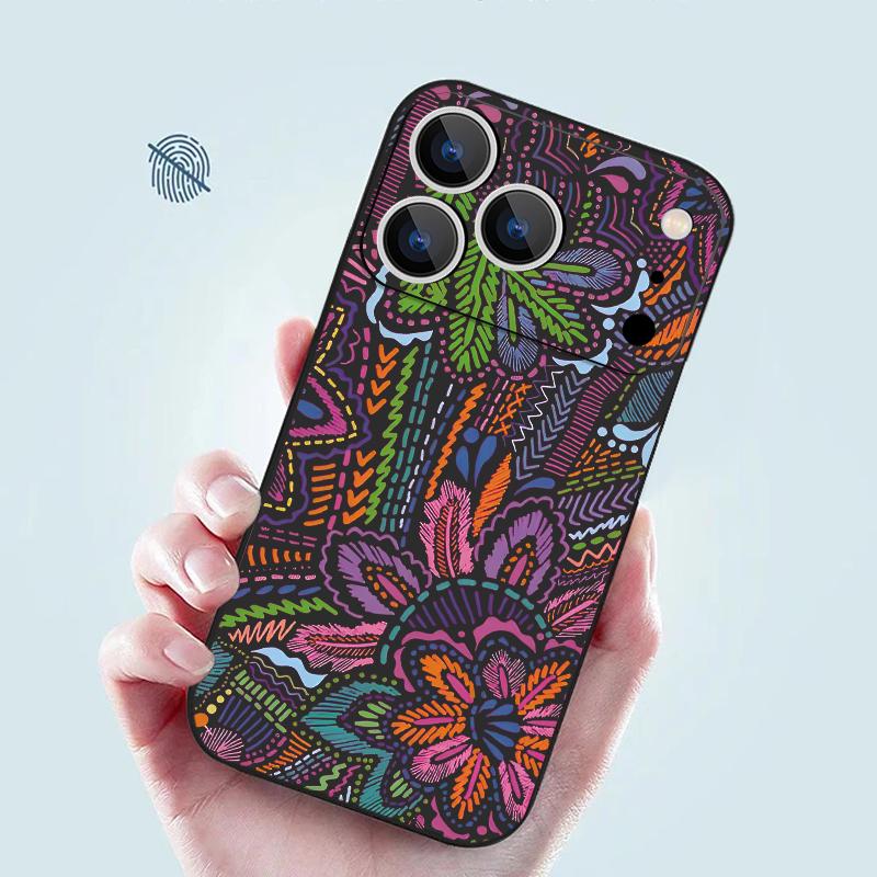 Pink Cartoon Floral Lanyard Case For iPhone 17 Pro Max iPhone 16 15 14 13 Pro Max 11 16E 17E Soft Silicone Phone Back Cover