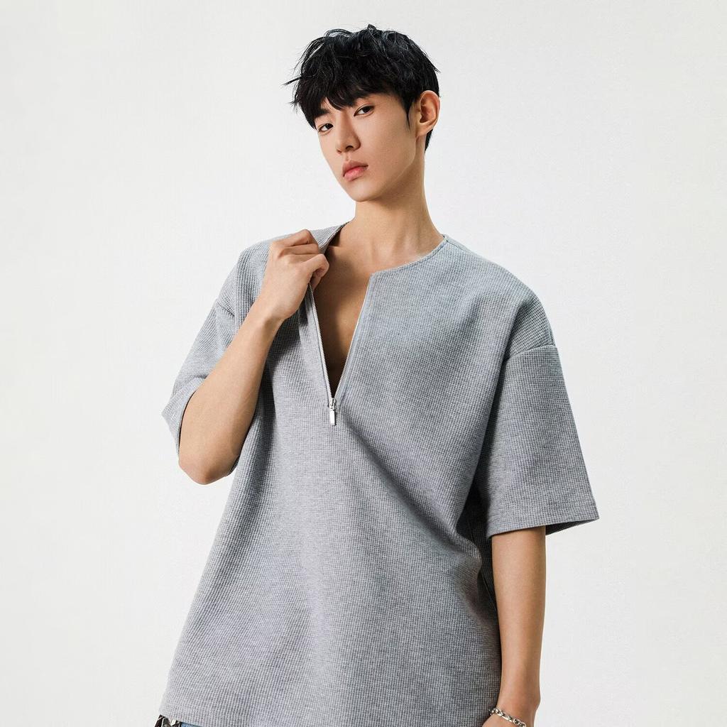 Short Sleeve T-shirt Men's Fashion Brand Summer Loose Half Sleeve 2024 New Internet Celebrity Fashion Ins Simple Printed Top