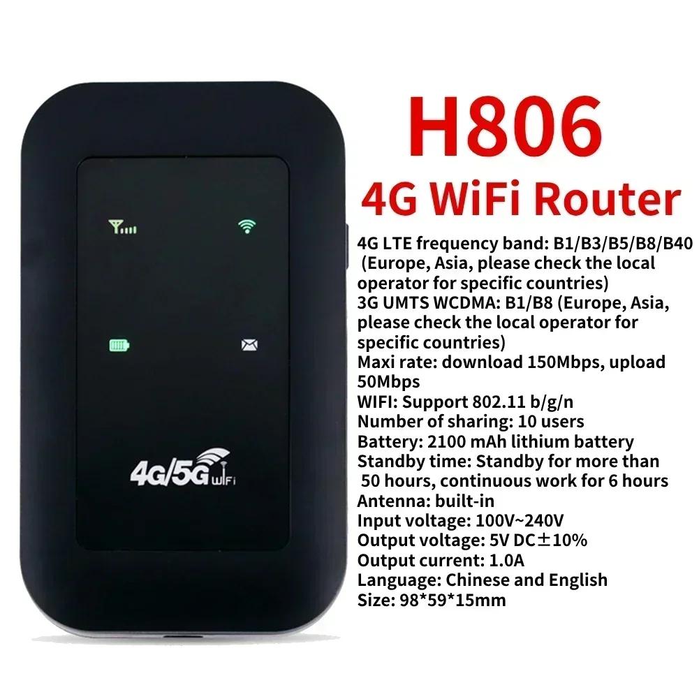 4G 5G WiFi 6 Mobile Hotspot Router Support 10 Users with SIM Card Slot Wireless Router Portable WiFi Hotspot for Home Travel