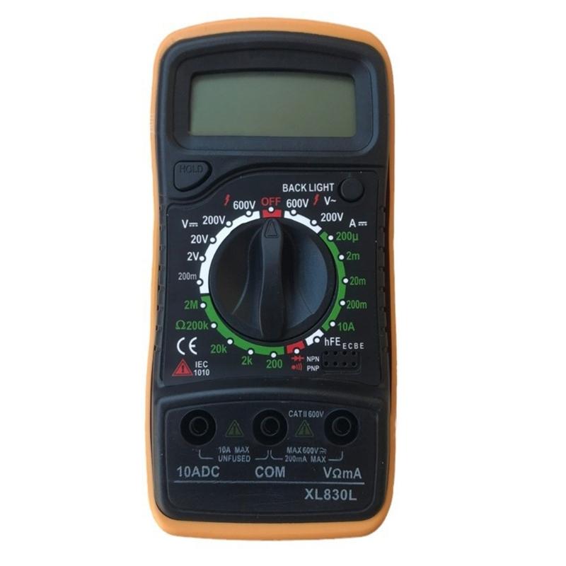 

Вольтметр Амперметр Омметр Цифровий Мультиметр РК-дисплей з підсвічуванням Легке Читання Ручний Мультитестер Портативний 1