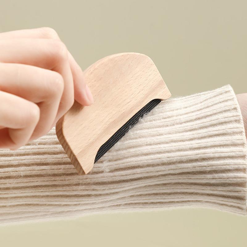 Epilierer aus Holz, Pullover, Kleidung, Rasierer, Stoff, Kleidung, Pullover, Fusselentferner, manuell, tragbarer Fusselschneider aus Holz, Kamm, Rasierer