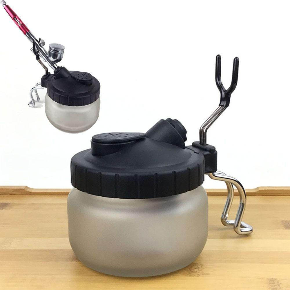 with Airbrush Hanger Airbrush Cleaning Jar with Cover Waste Liquid Collector DIY Projects