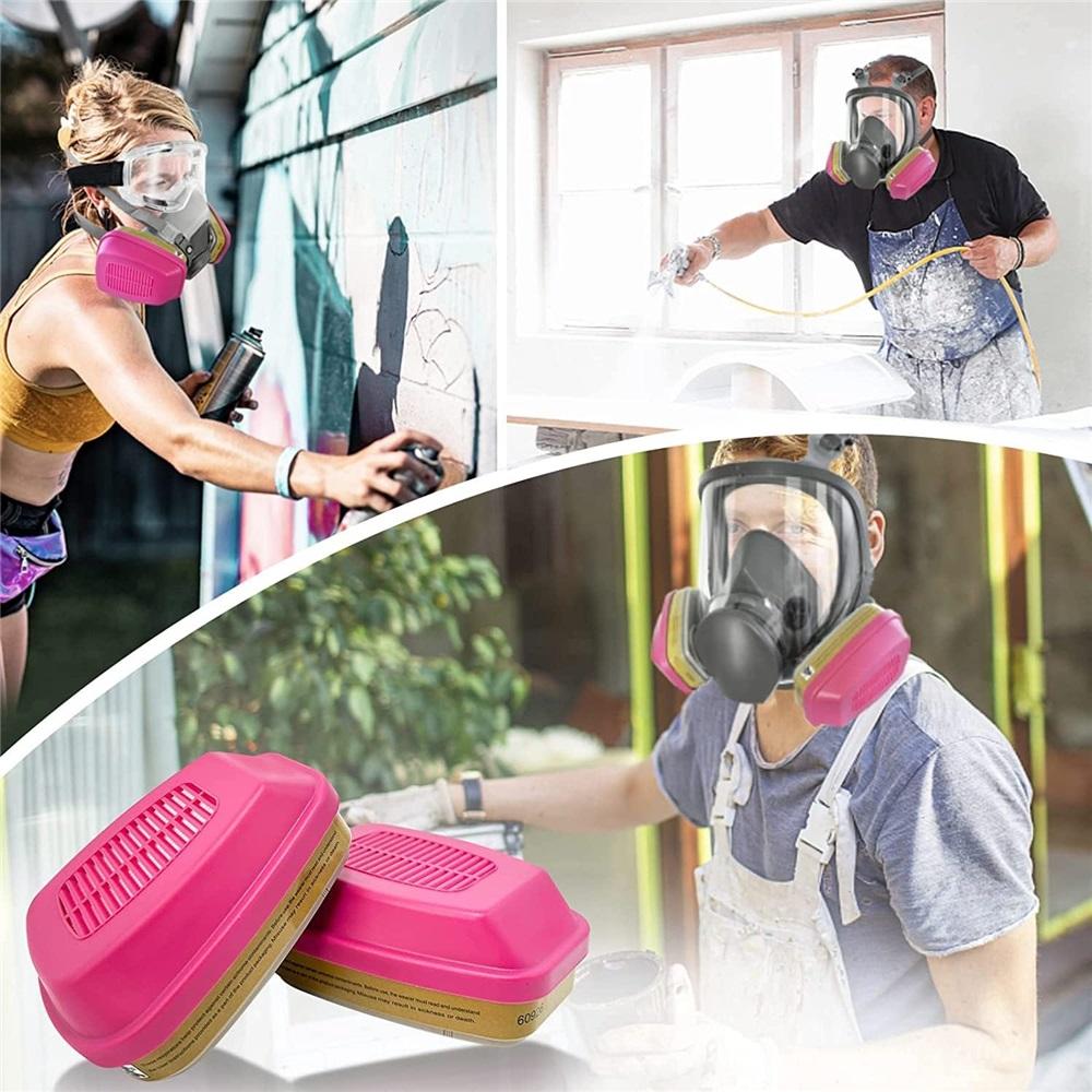 60926 Filter Cartridges for Respirator, Chemical Paint Organic Vapor Cartridges Filters Compatible with 6200, 6800, 7502, 7503 Respirator