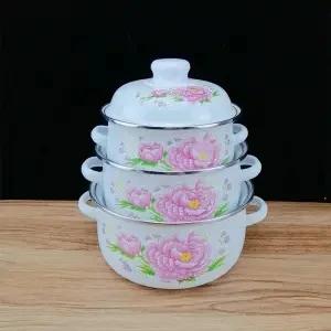 Enamel Pot Thickening Household Large-capacity Soup Stew Pot SoupChinese Medicine Casserole Induction Cooker Gas