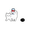 Adorable Kitten Red Wine Bottle & Glass Brooch - Enamel Pin Badge