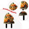 2D Flat Pumpkin Stake Garden Sign Rainproof Novelty Yard Halloween Decoration for Patio