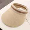 2022 hot sale Summer lady Empty Top Sun Visor Hat Summer straw Wide Brim Sun Caps UV Protection Hat For Men And Women Beach hat
