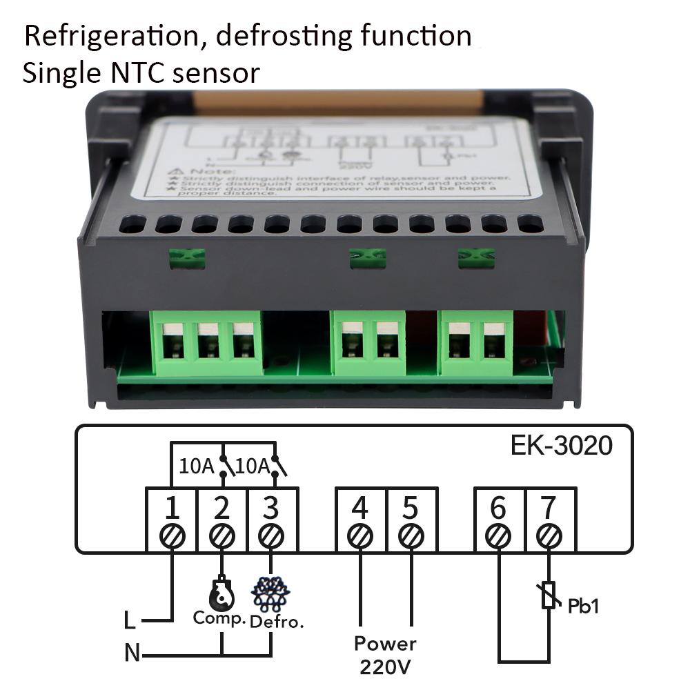 EK-3010/EK-3020/EK-3030 LED Digital Thermostat Temperature Controller Thermoregulator Refrigeration Defrosting  Alarm
