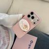 Girly Pink Polka Dot iPhone 17 Pro Max Case with Magnetic Bracket