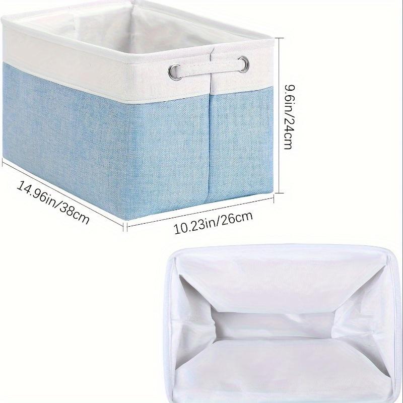 Foldable Canvas Storage Bins with Handles, Sturdy Cubic Organizer for Home, Office, Christmas and Halloween Gift Storage