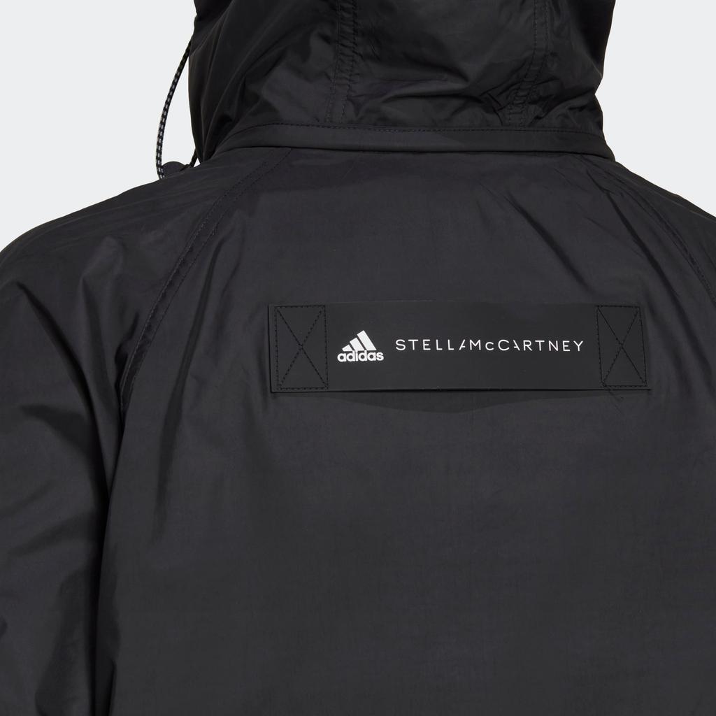 adidas Solid Color Brand Logo Zip-Up Hooded Jacket Women Jacket Black HG6900