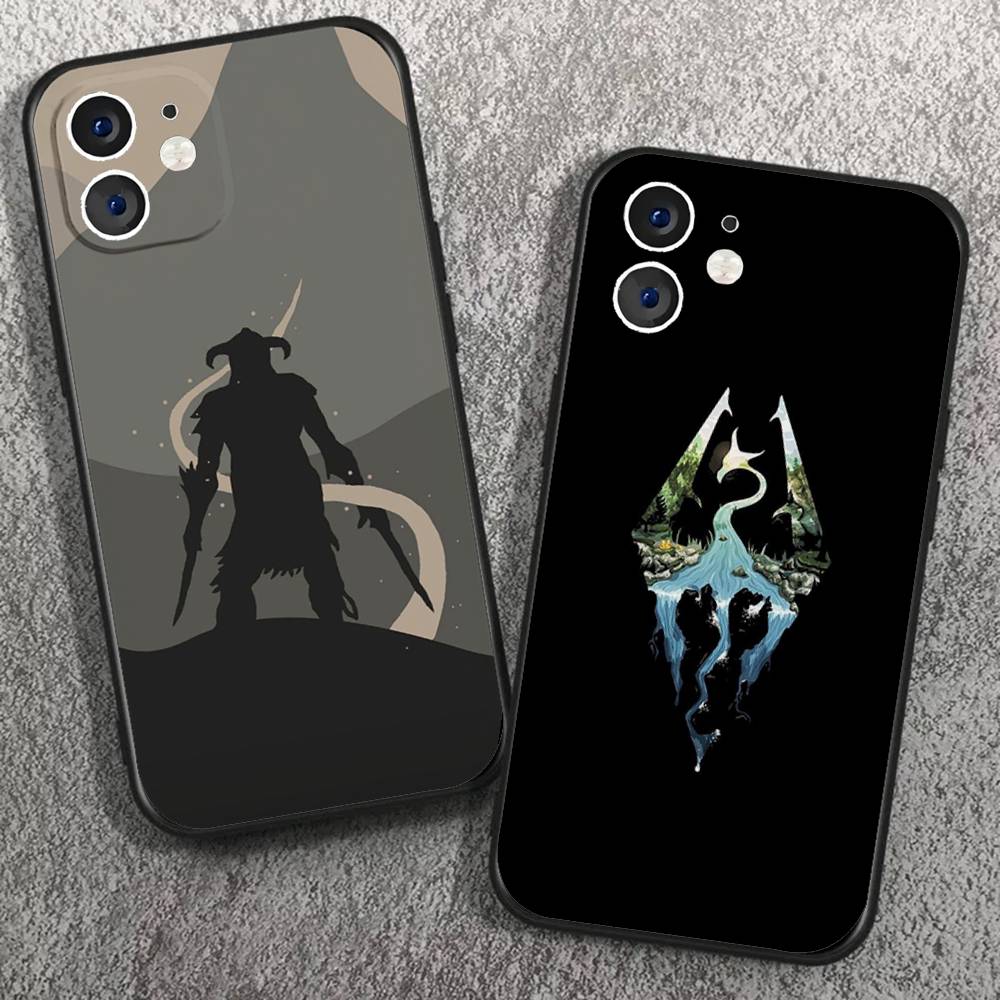 Single Player Game S-Scroll V S-Skyrim Phone Case For IPhone 17 Air 16 15 14 13 Pro Max 11 12 Black Silicone Cover