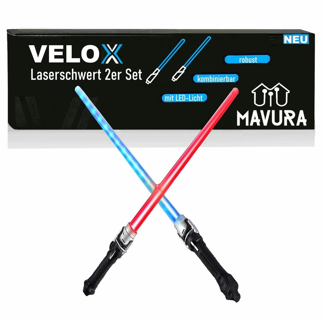 VELOX Lightsaber Lasersaber Children Lightsaber Changeable Colors Sound 2-pack