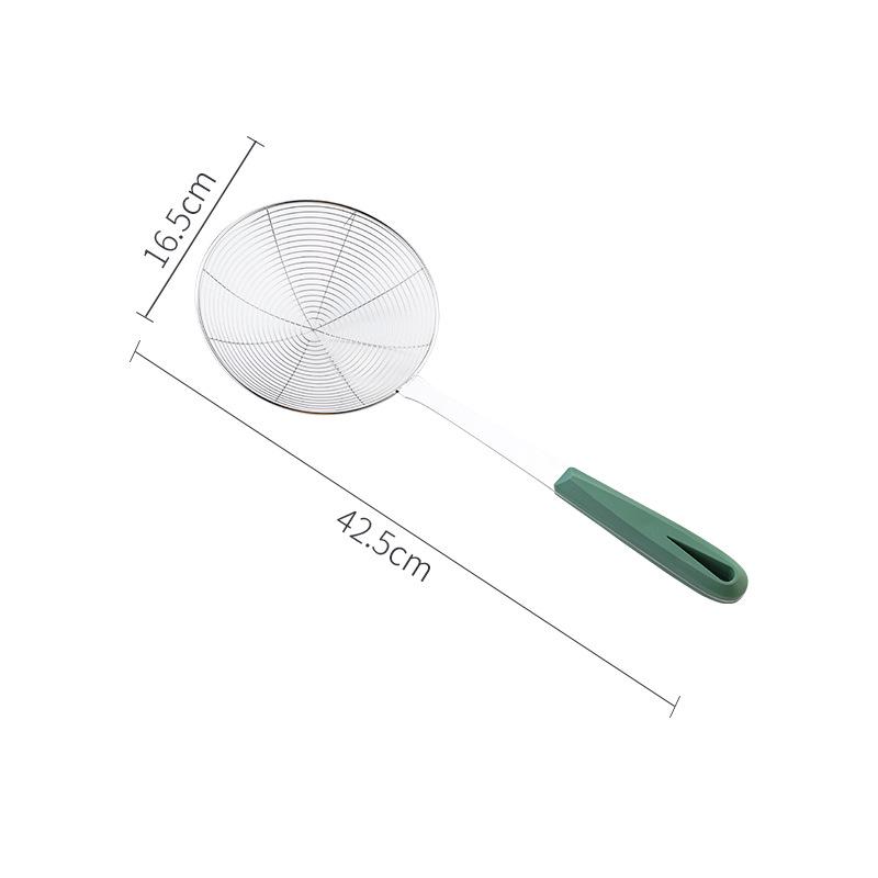 Nerezový síťový odkapávač na nudle a hranolky, domácí horkovzdušný hrnec na olej a vodu, děrovaná naběračka na pikantní horkovzdušný hrnec, kuchyňské náčiní