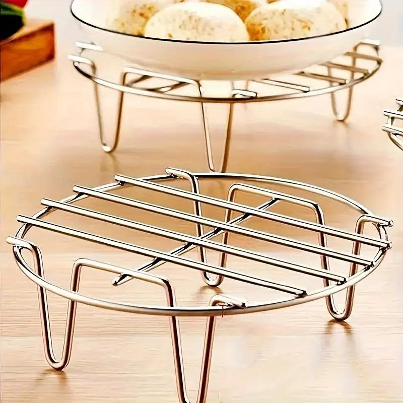 Stainless Steel Steaming Rack Steamed Vegetable Rack Rice Cooker High Foot Large Small Steamer Rack Household Water Pot Steaming Rack