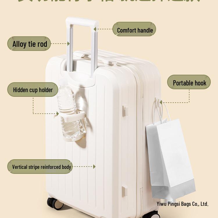 20-Inch Leather Suitcase Trolley - Durable Carry-On Luggage for Men & Women, 24-28 Inch Available