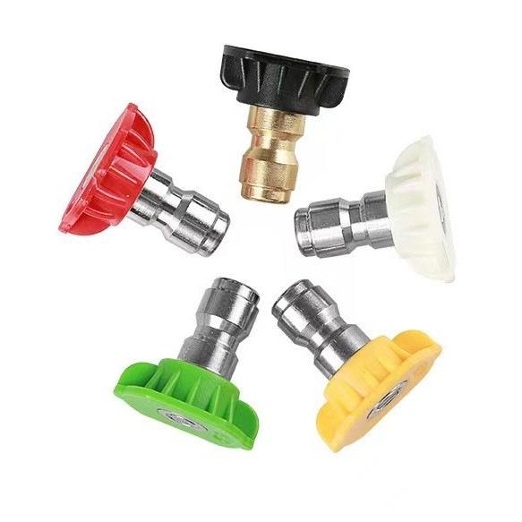 Stainless Steel High-Pressure Water Gun with 1/4" Quick Connect Nozzles, Five-Color Series