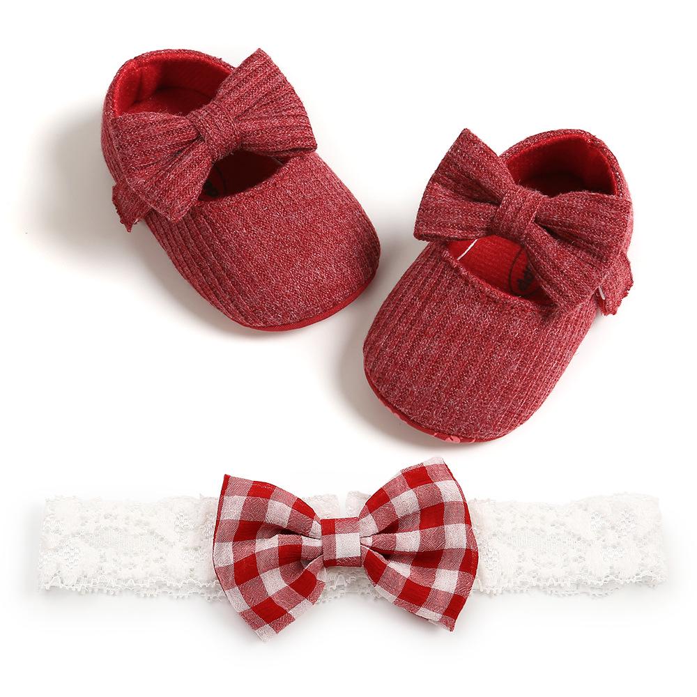 Soft Wool Princess Baby Girl Shoes with Small Flower, Ideal for 0-1 Year Olds