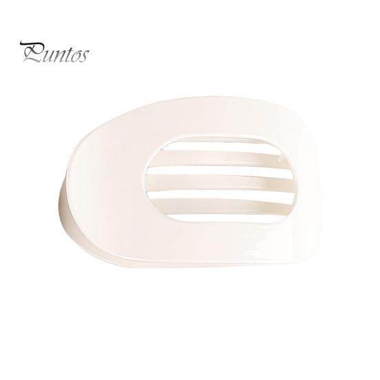 

Средняя плоская круглая заколка для волос с противоскользящими зубцами, женская заколка для волос с сильным захватом, гибкие зубцы, изогнутый дизайн, заколка для волос белый