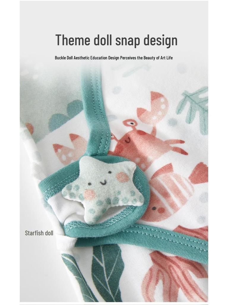 Newborn Baby Onesies: Spring & Autumn Pure Cotton Underwear for 0-3 Months