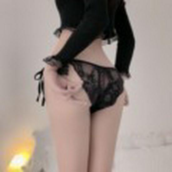 Provocative Lace Open Crotch Thong for Women - Plus Size Available