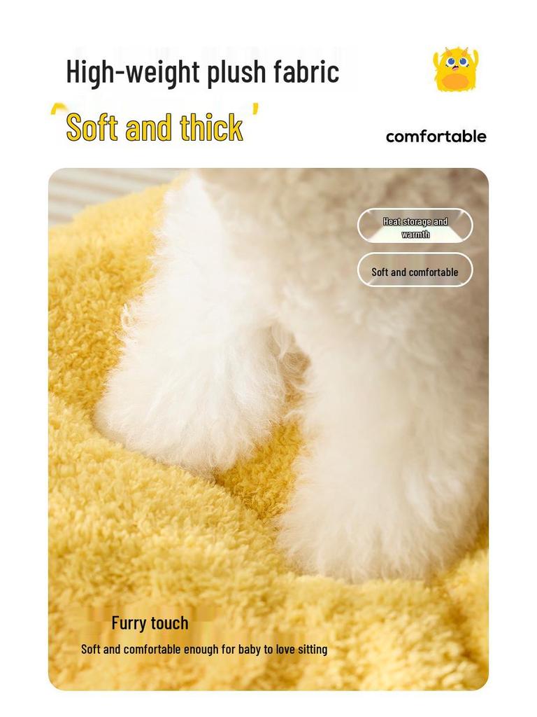 Zimowe półzamknięte legowisko dla zwierząt - Wzór Małego Potwora